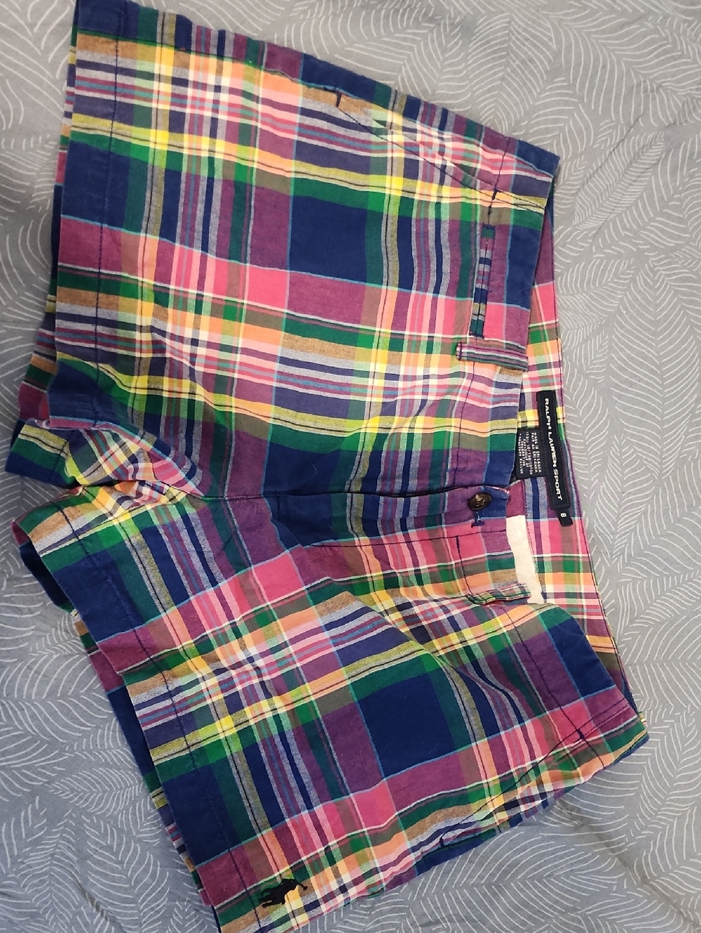 Ralph Lauren Sport Plaid Shorts in Pink, Blue and Green